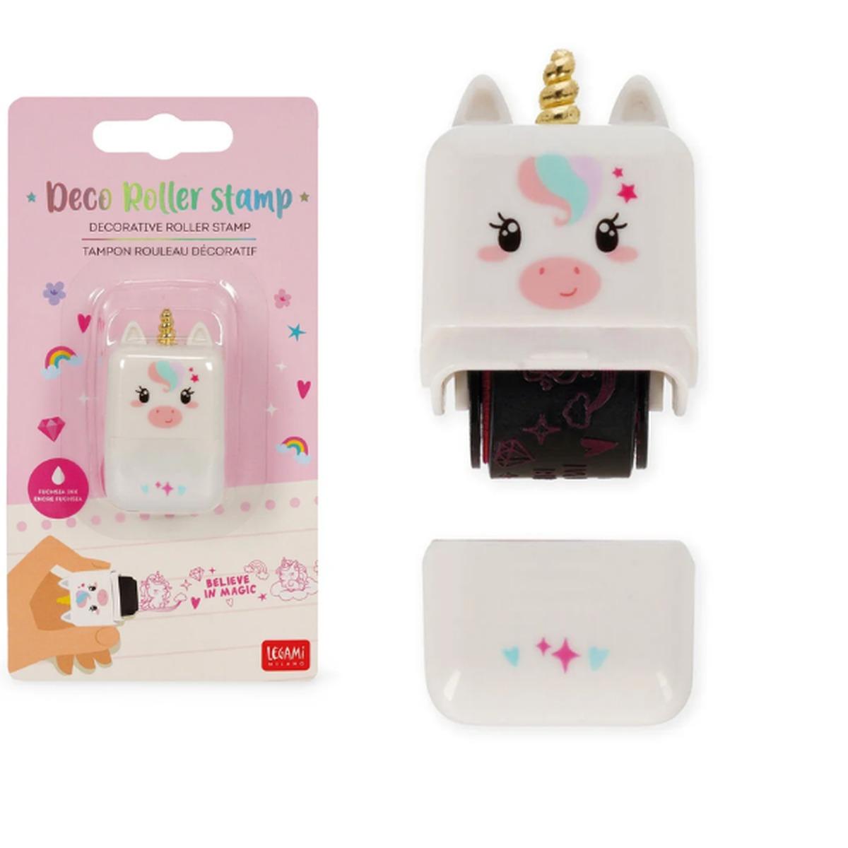 Timbro decorativo a rullo unicorno