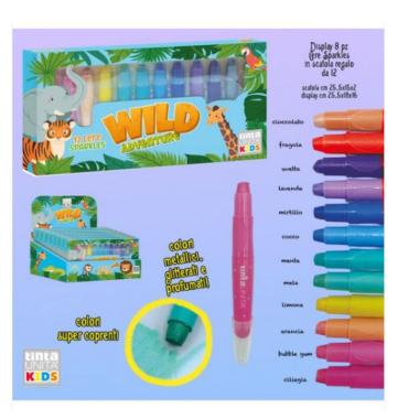 Tinta unita kids 12 pastelli a cera profumate