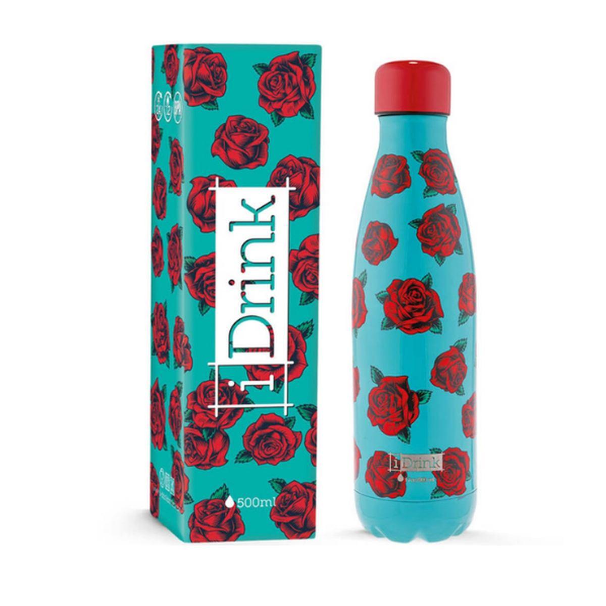 Borraccia termica idrink 500 ml tattoo roses