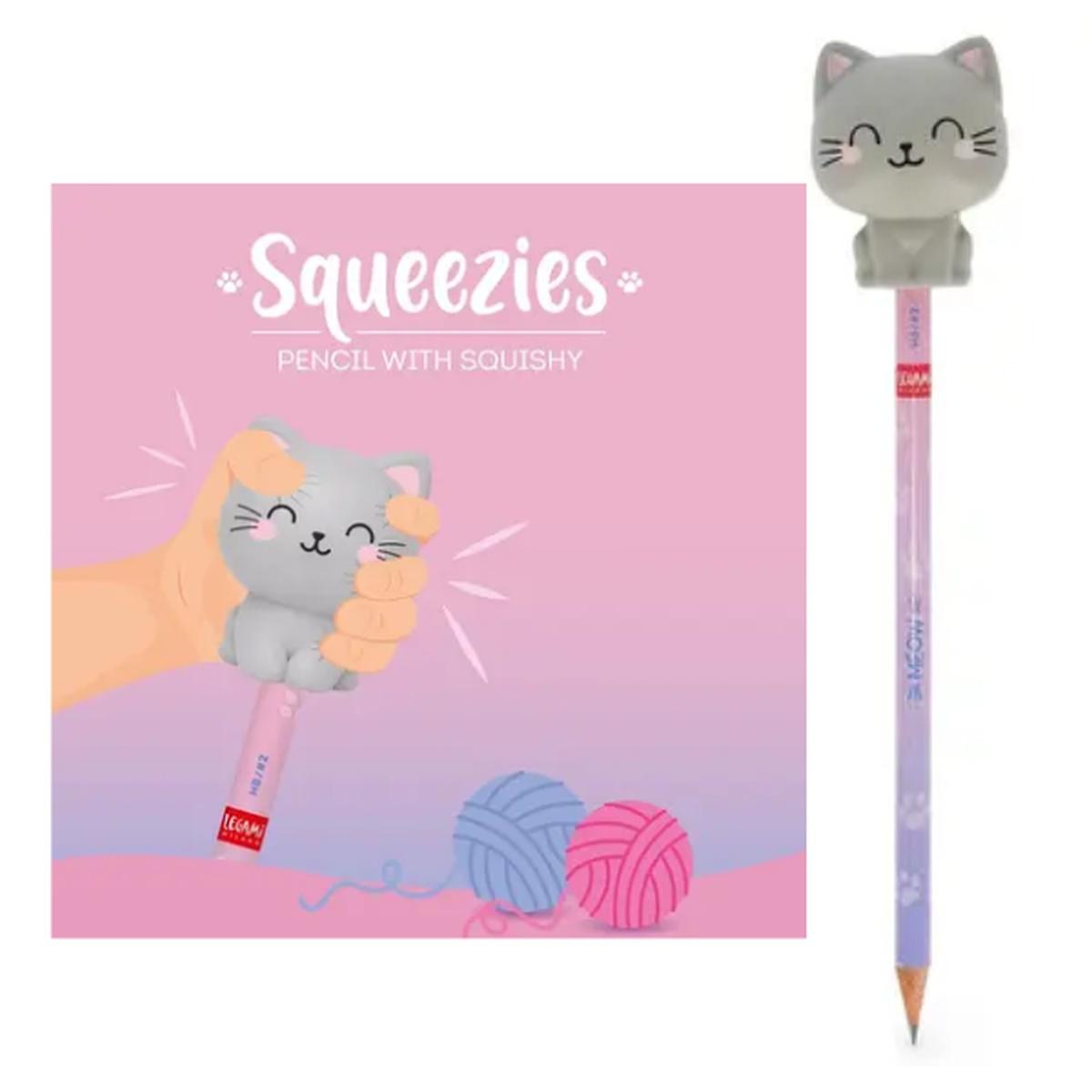Matita squeezies antistress gatto grigio