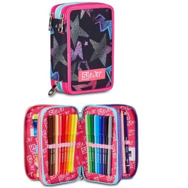 Astuccio 3 zip girl sj ever star drafts