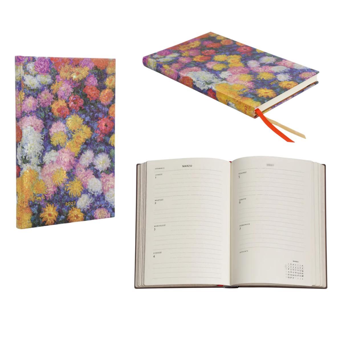 Agenda 2027 settimanale mni paperblanks  i crisantemi di monet