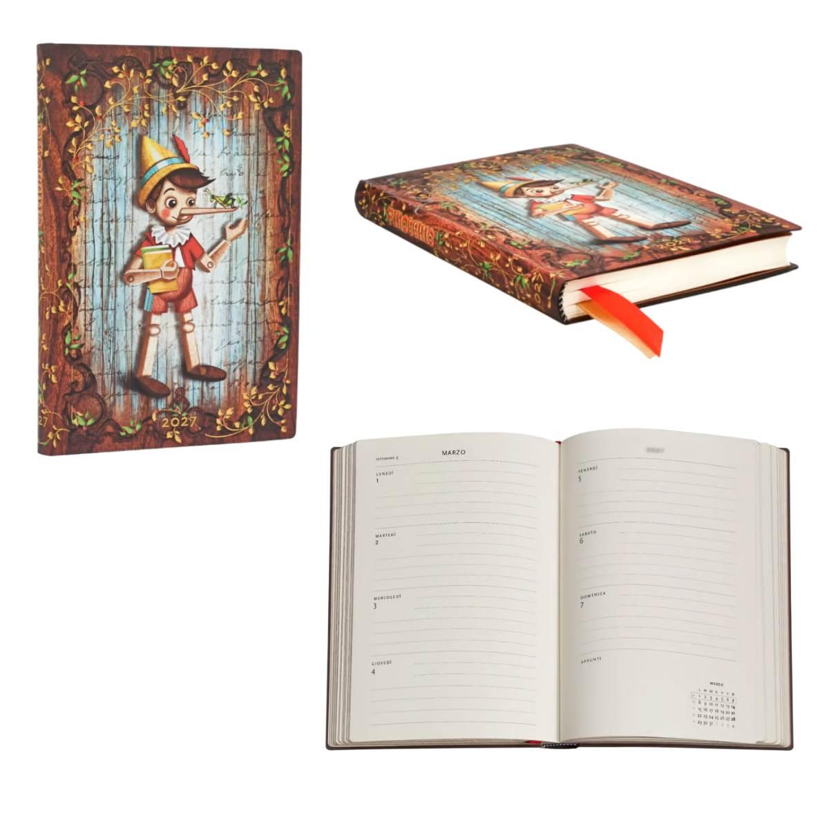 Agenda 2027 settimanale paperblanks mini pinocchio
