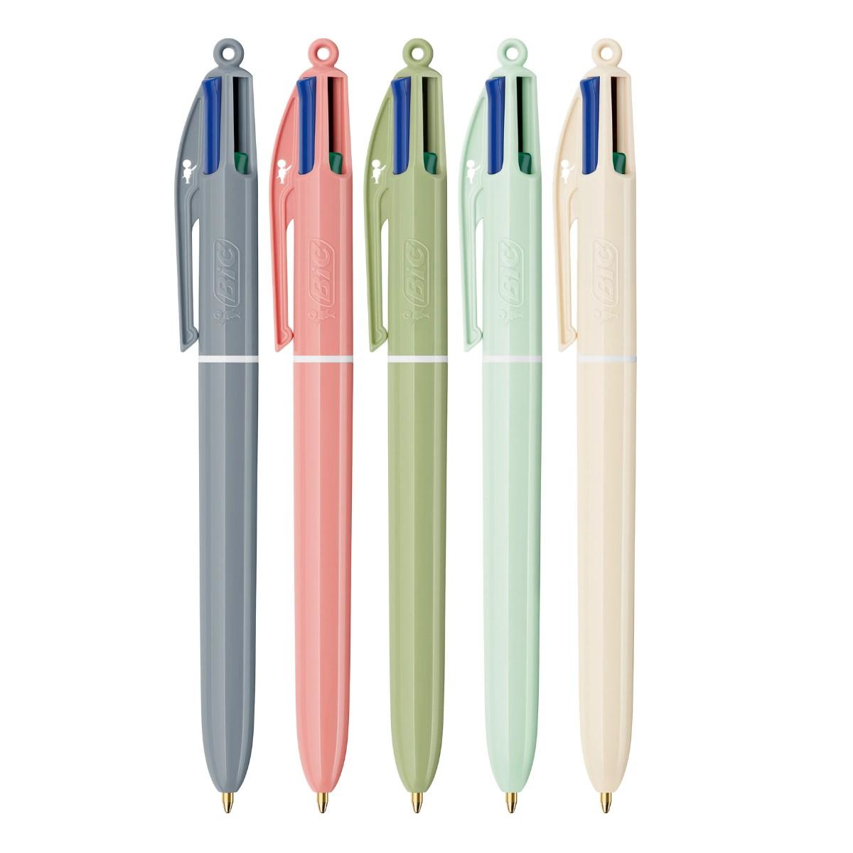 Penna sfera bic 4 colori mineral tones