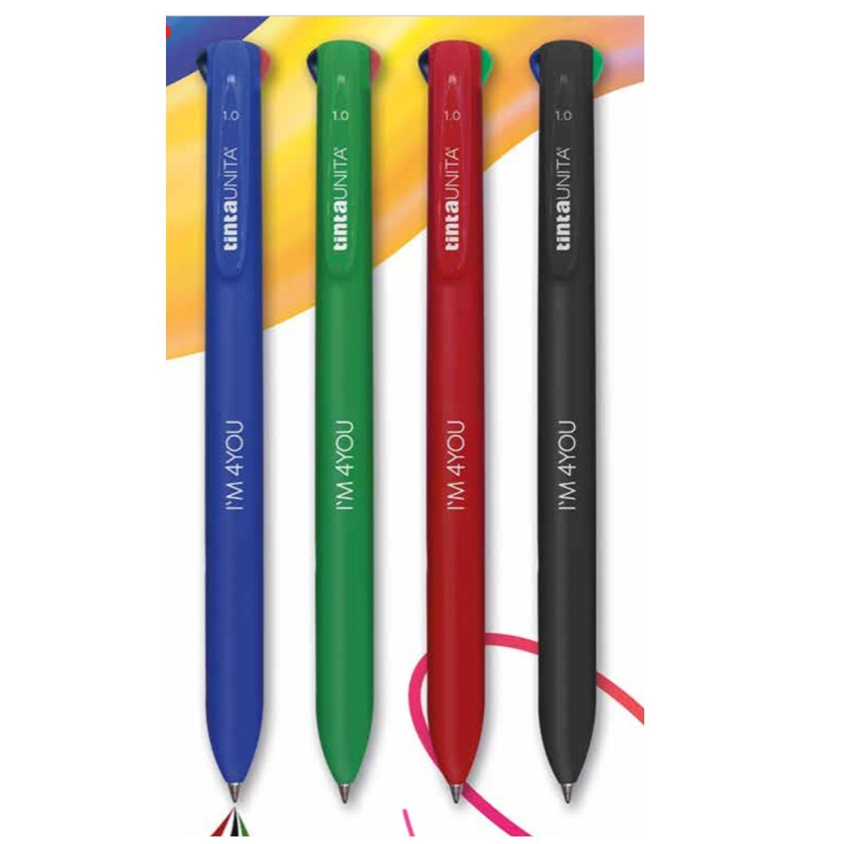 Penna 4 colori tinta unita i'm 4 you 1,0 icon style