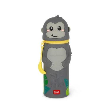ASTUCCIO 2 in 1 GORILLA in silicone KAWAII wild but kind LEGAMI con zip