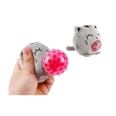 Pallina squishy gatto grigio