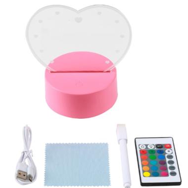Lampada led messagge a forma di cuore
