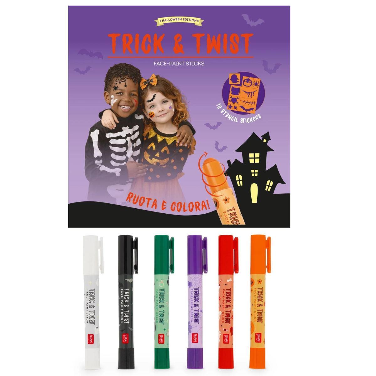 Legami - Set di 6 Trucchi Viso in Stick - Trick & Twist