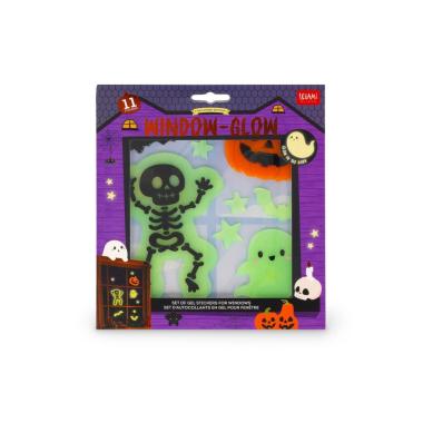 Set di Adesivi in Gel per Finestra -SKELETON