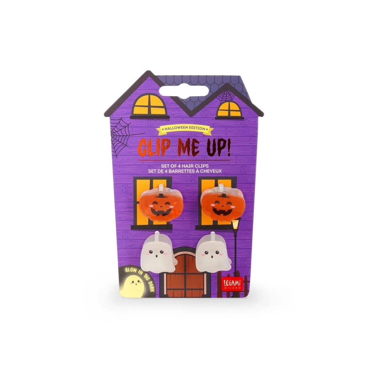 Legami - Set di 4 Mini Mollette per Capelli Halloween - Clip Me Up!