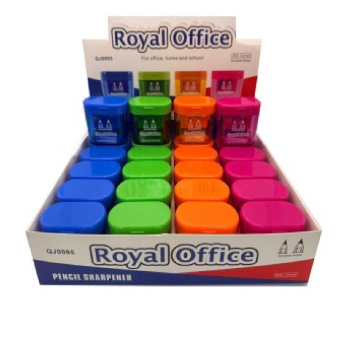 Temperamatite c serbatoio plastica 2 fori royal office fluo