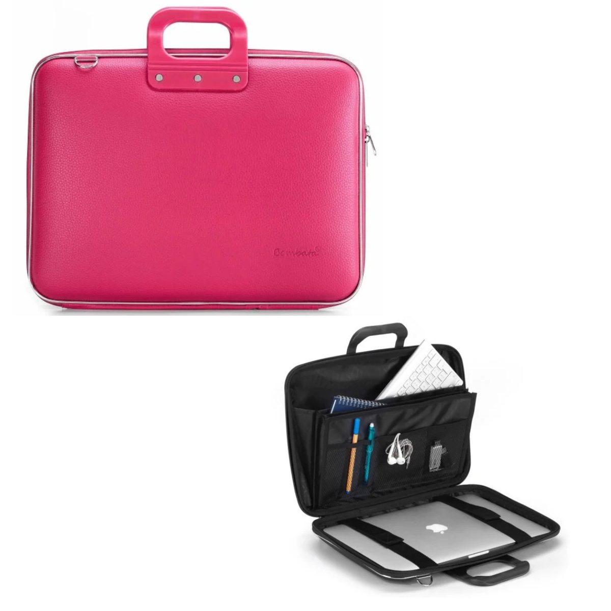 Borsa Bombata Maxi per Laptop 17 46x33 fucsia