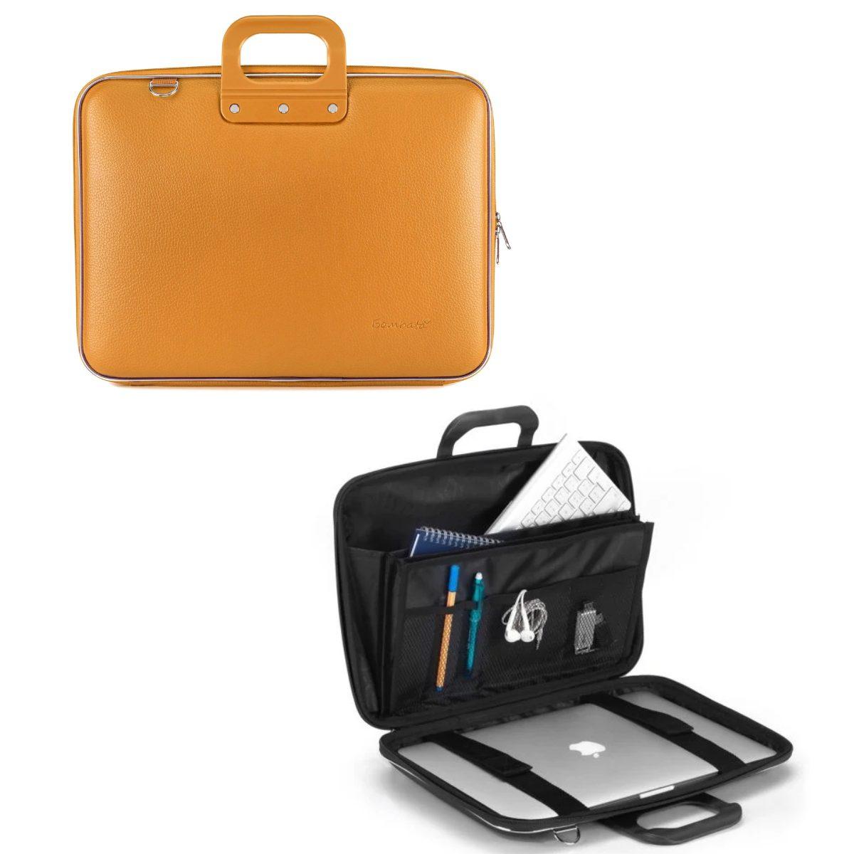 Borsa Bombata Maxi per laptop 17 46x33 gialla