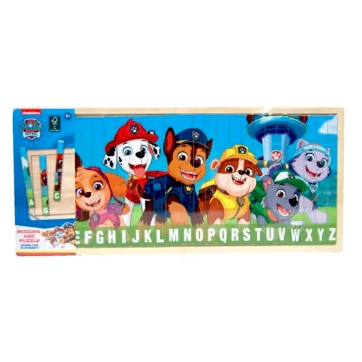 paw patrol alfabeto puzzle in legno