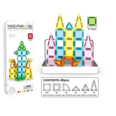 Costruzioni Magnetiche Nano - Set 40 Mini Piastrelle in Latta