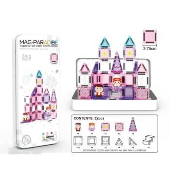 Costruzioni Magnetiche Castello delle Principesse - Set 32 Pezzi