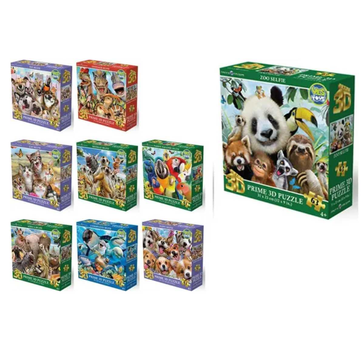 Puzzle Prime 3D 63pz Animal