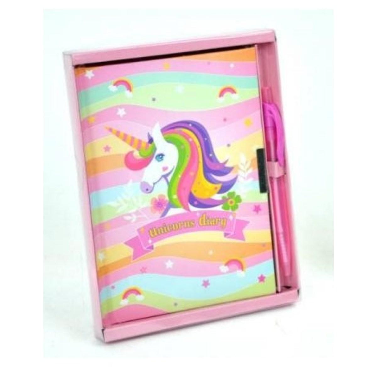 Diario segreto unicorno cm 18x13 con lucchetto e penna