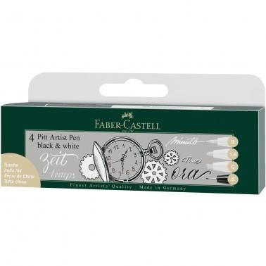 Penne pitt artist pen nero e bianco 4x