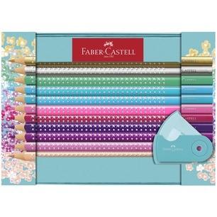 Set regalo 20 matite colorate sparkle + 1 temperamatite