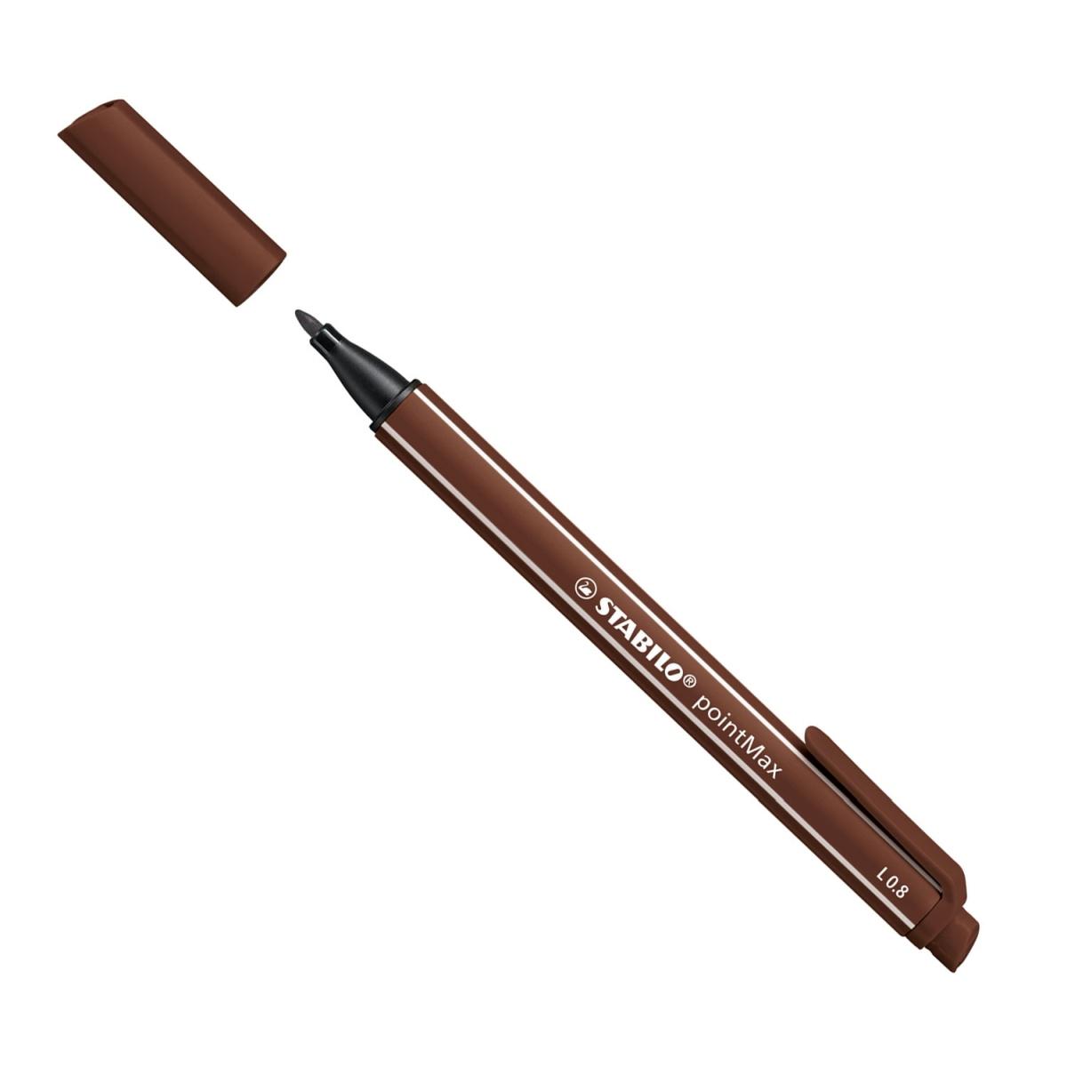 Penna stabilo point max marrone